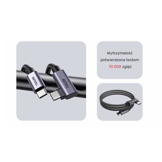 Kabel USB-C -> USB-C kątowy 5,0m PD 100W Unitek C14123BK-5M